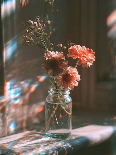Sunlit Flowers Still Life Poster. poster