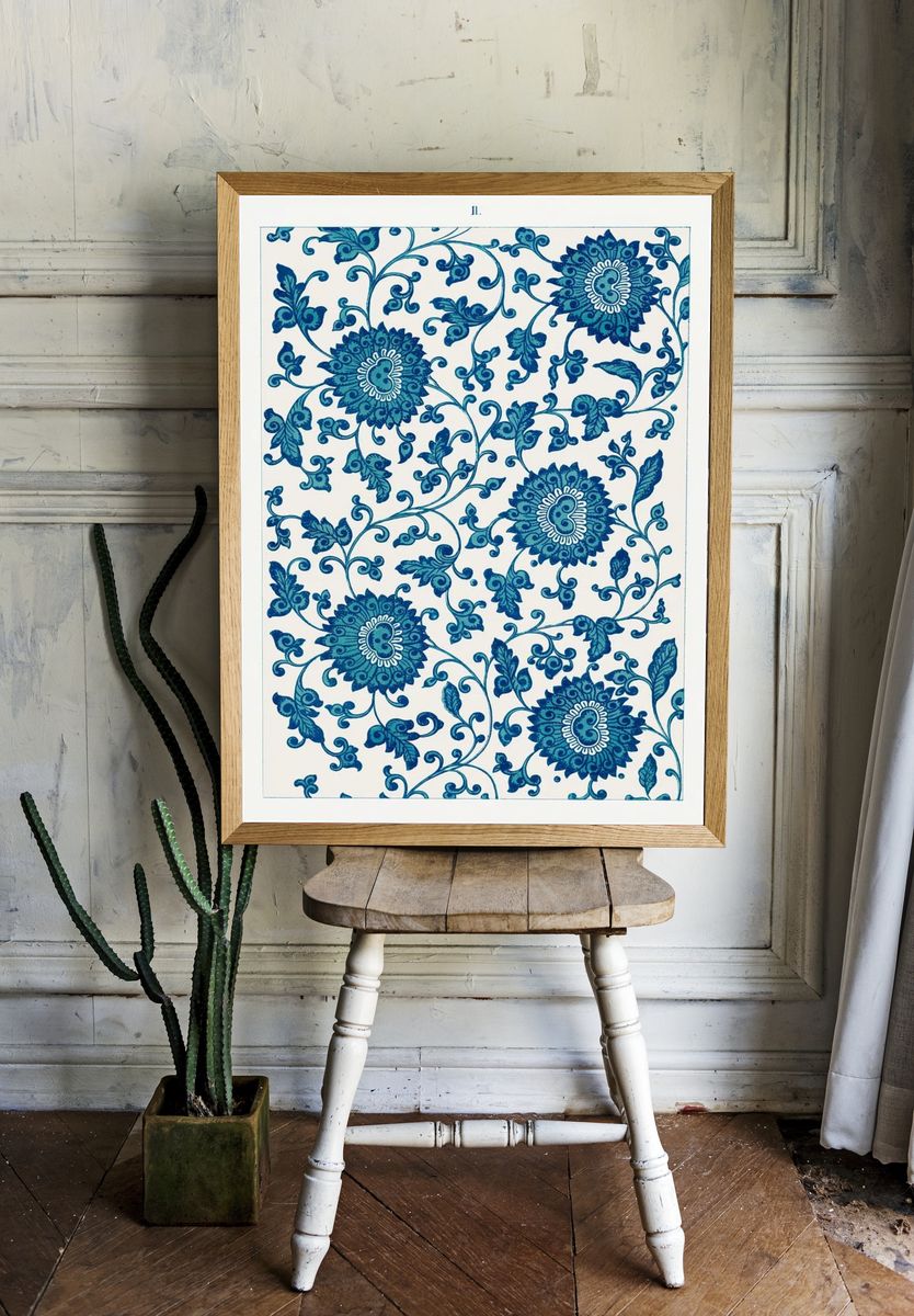 Flower pattern, Examples Chinese Ornament. — room view 1