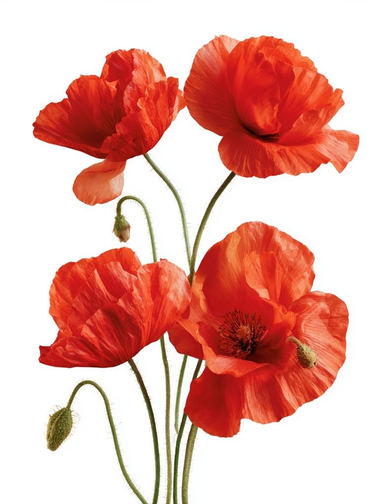 Red Poppy Botanical Poster. poster — botanical art