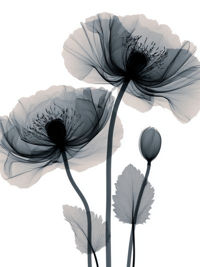 Translucent Poppy Bloom Print.