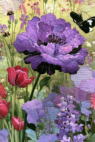 Purple Wildflower Botanical Print. poster