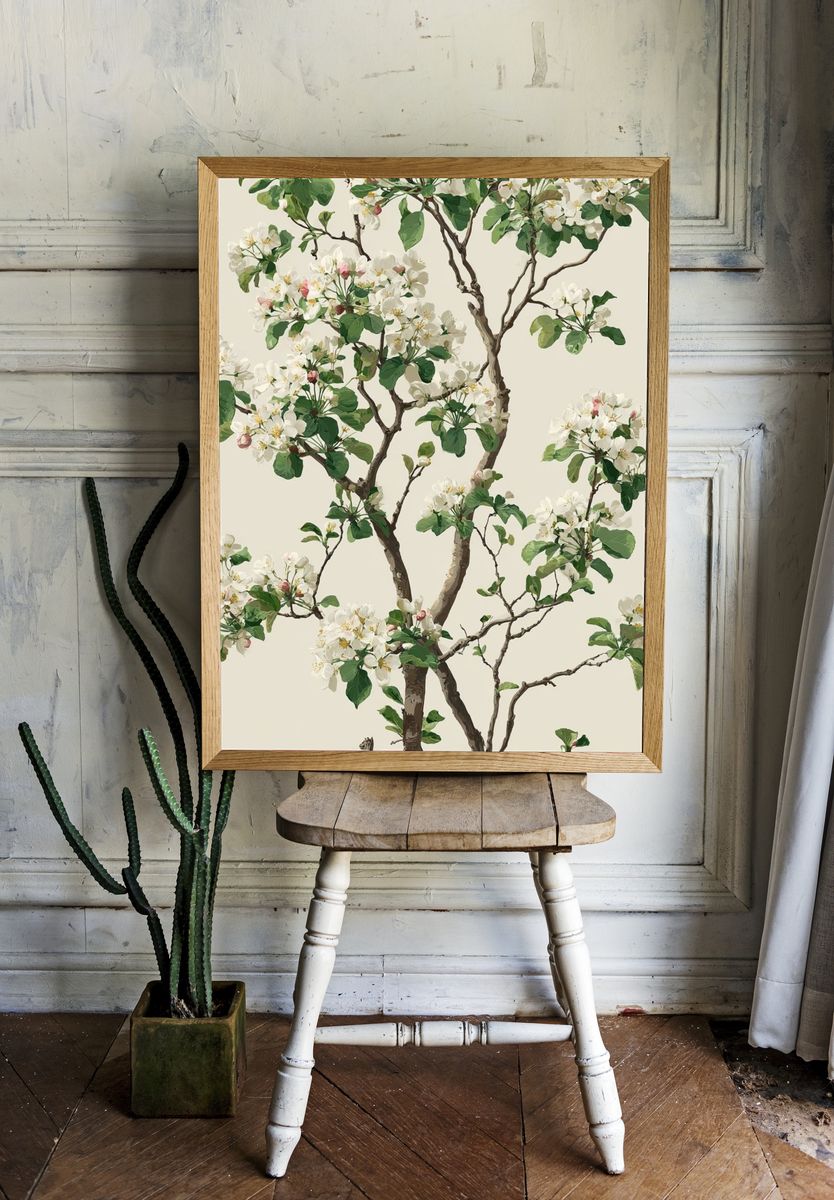 Apple Blossom Tree Botanical Print room preview