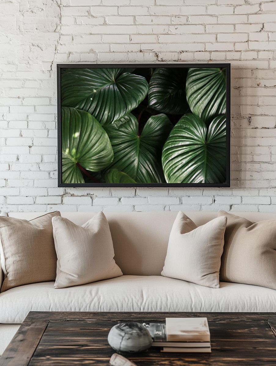 Green leaves textured background. — room view 1