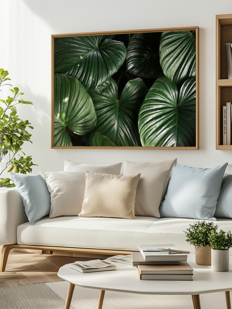 Green leaves textured background. — room view 2