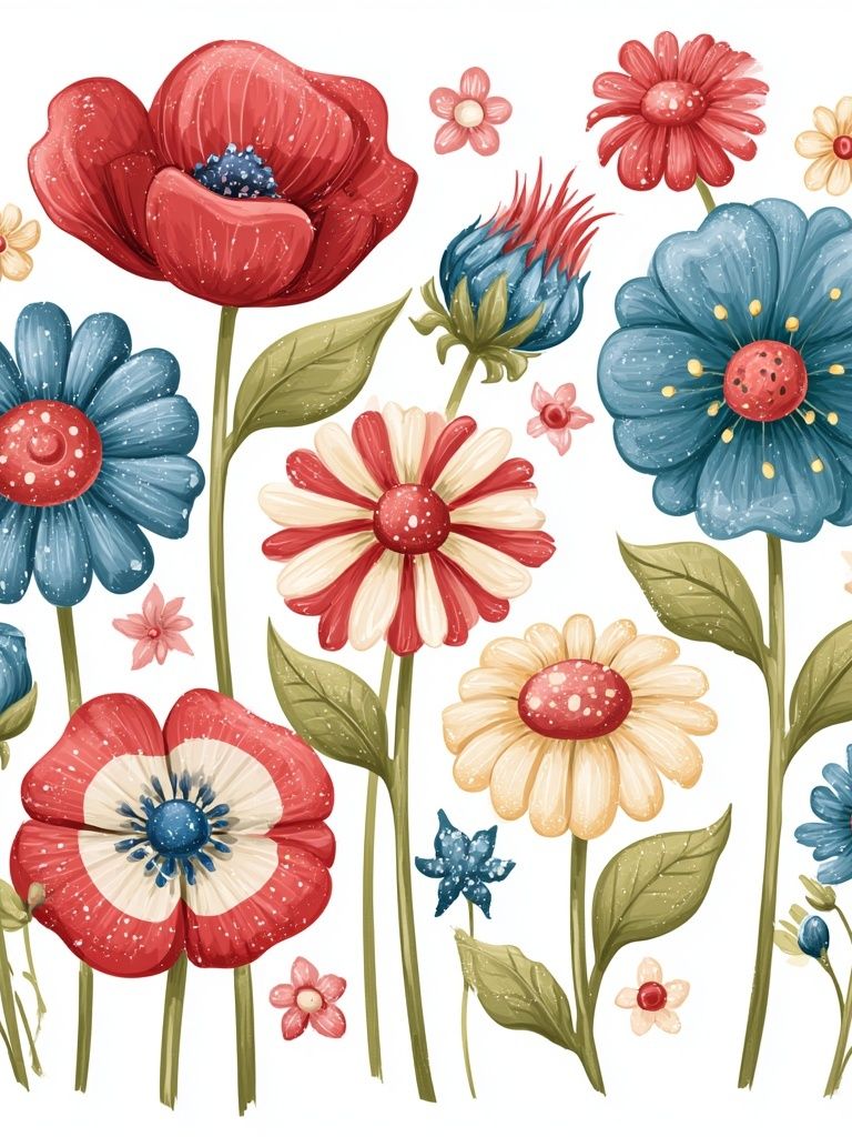 Retro Floral Bouquet Poster. poster — botanical art