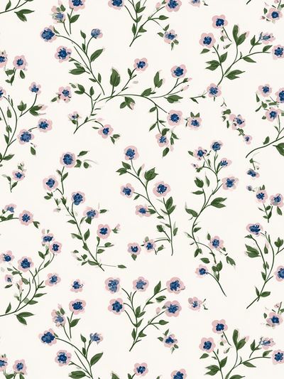 Delicate Floral Pattern Botanical Print. poster