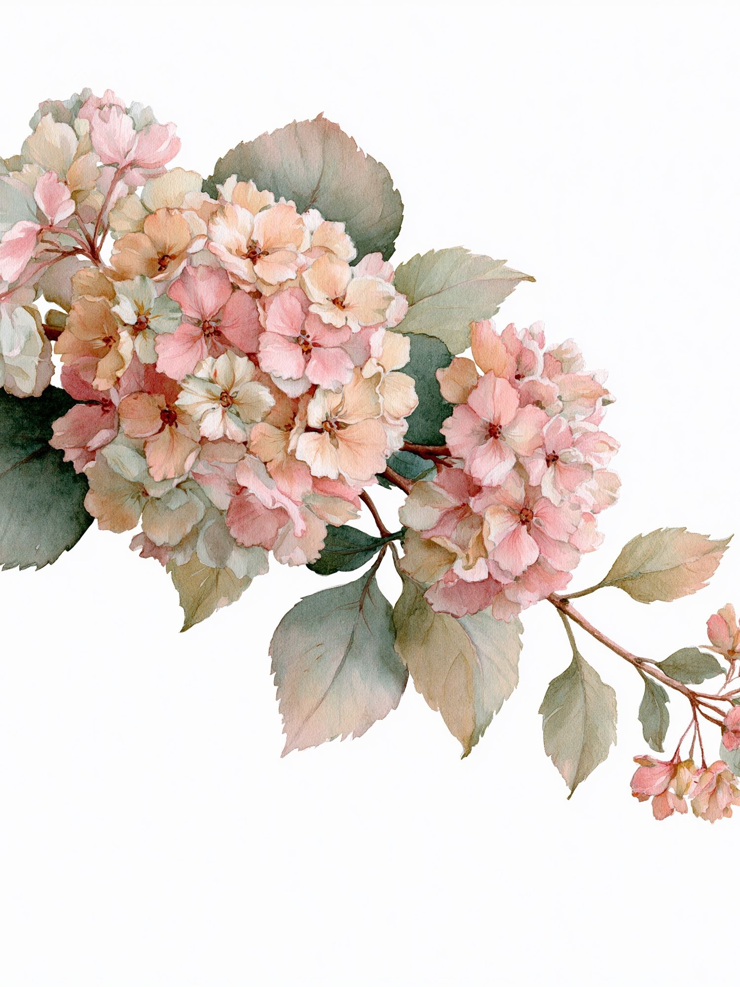 Cherry Blossom Watercolor Print. poster — botanical art