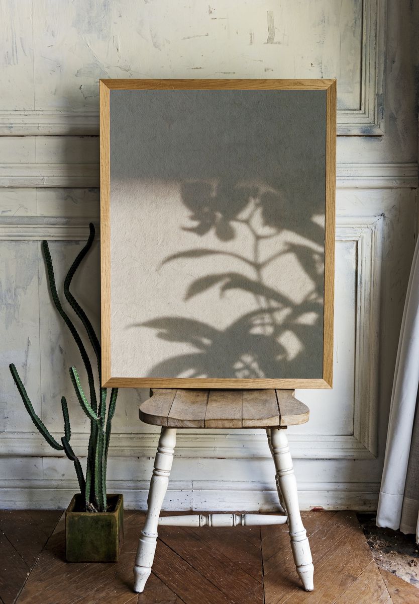 Botanical Shadow Play Print. room preview