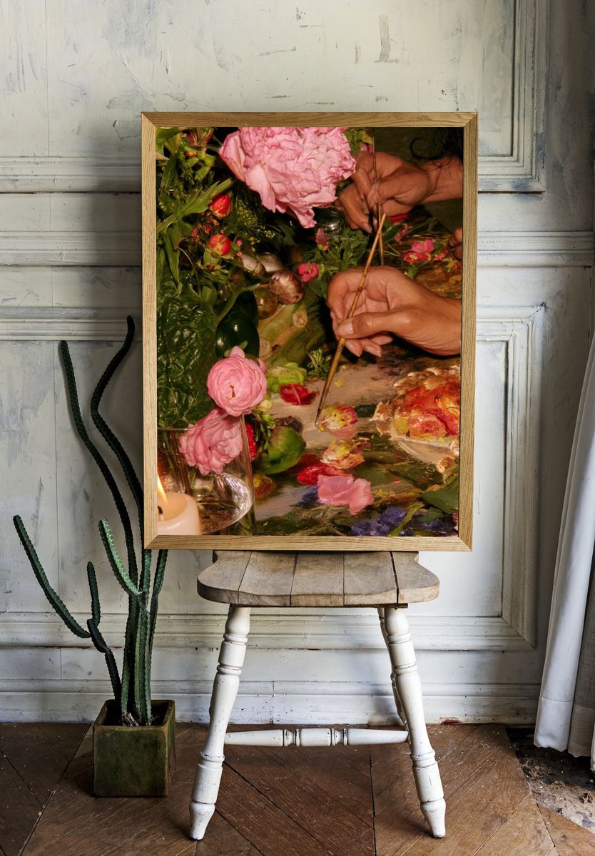 Floral Still Life Painting Poster. — room view 1