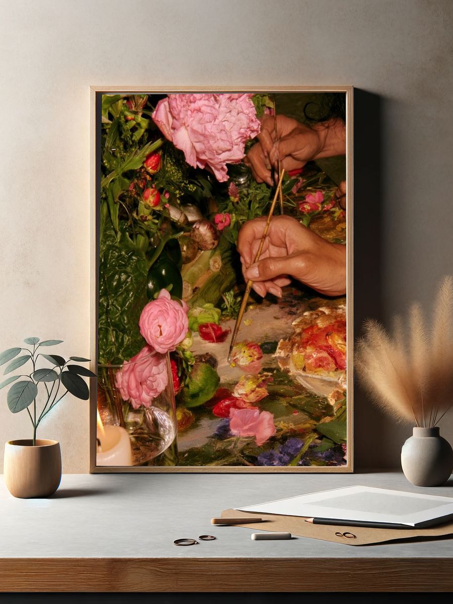 Floral Still Life Painting Poster. — room view 2
