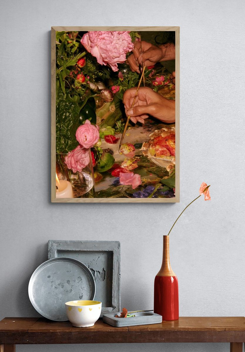 Floral Still Life Painting Poster. — room view 3