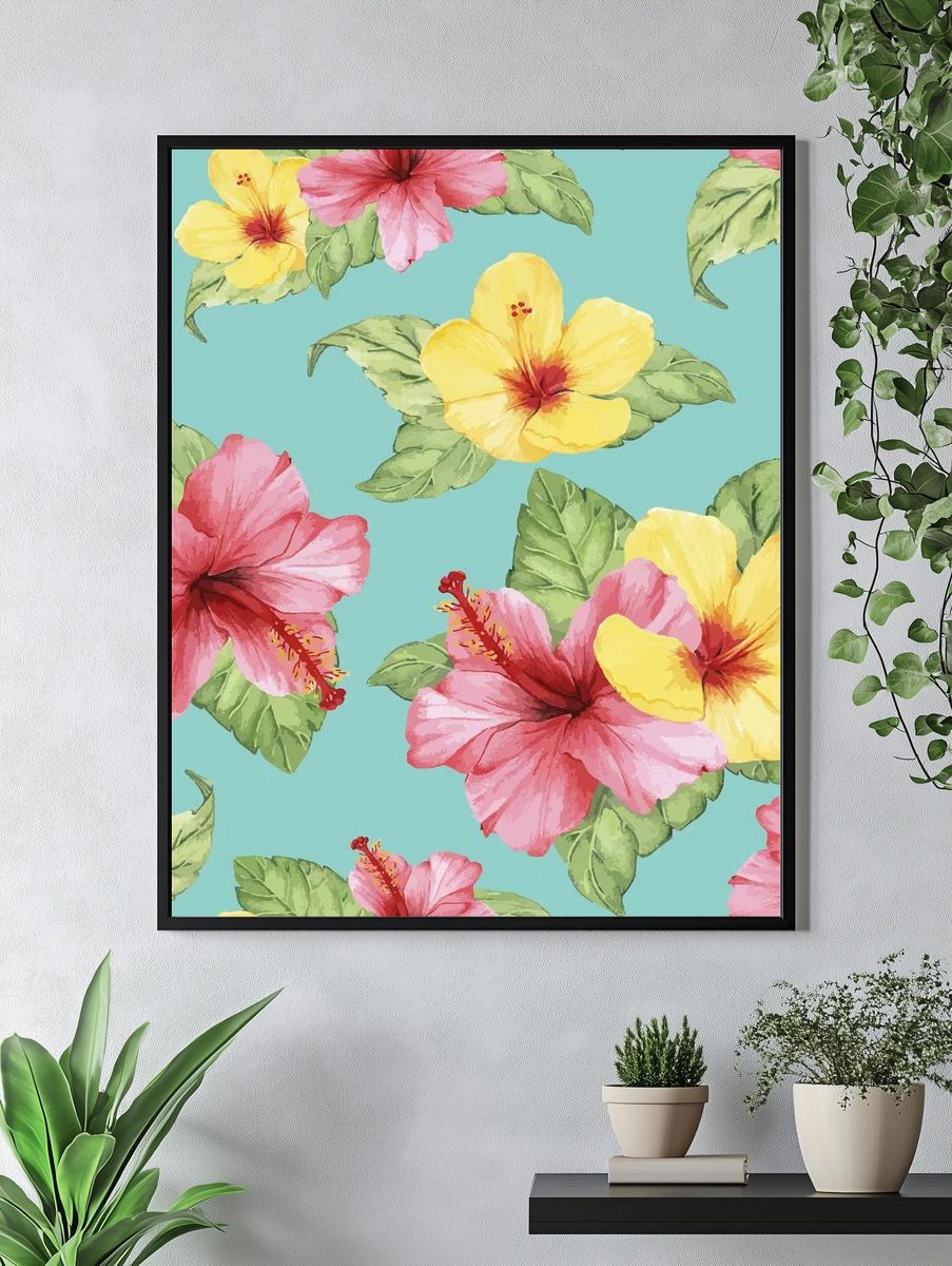 Crocheted Floral Bouquet Print. — room view 4