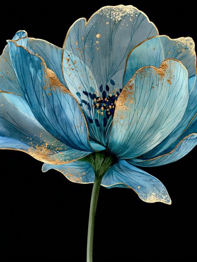Blue Blossom Botanical Print.