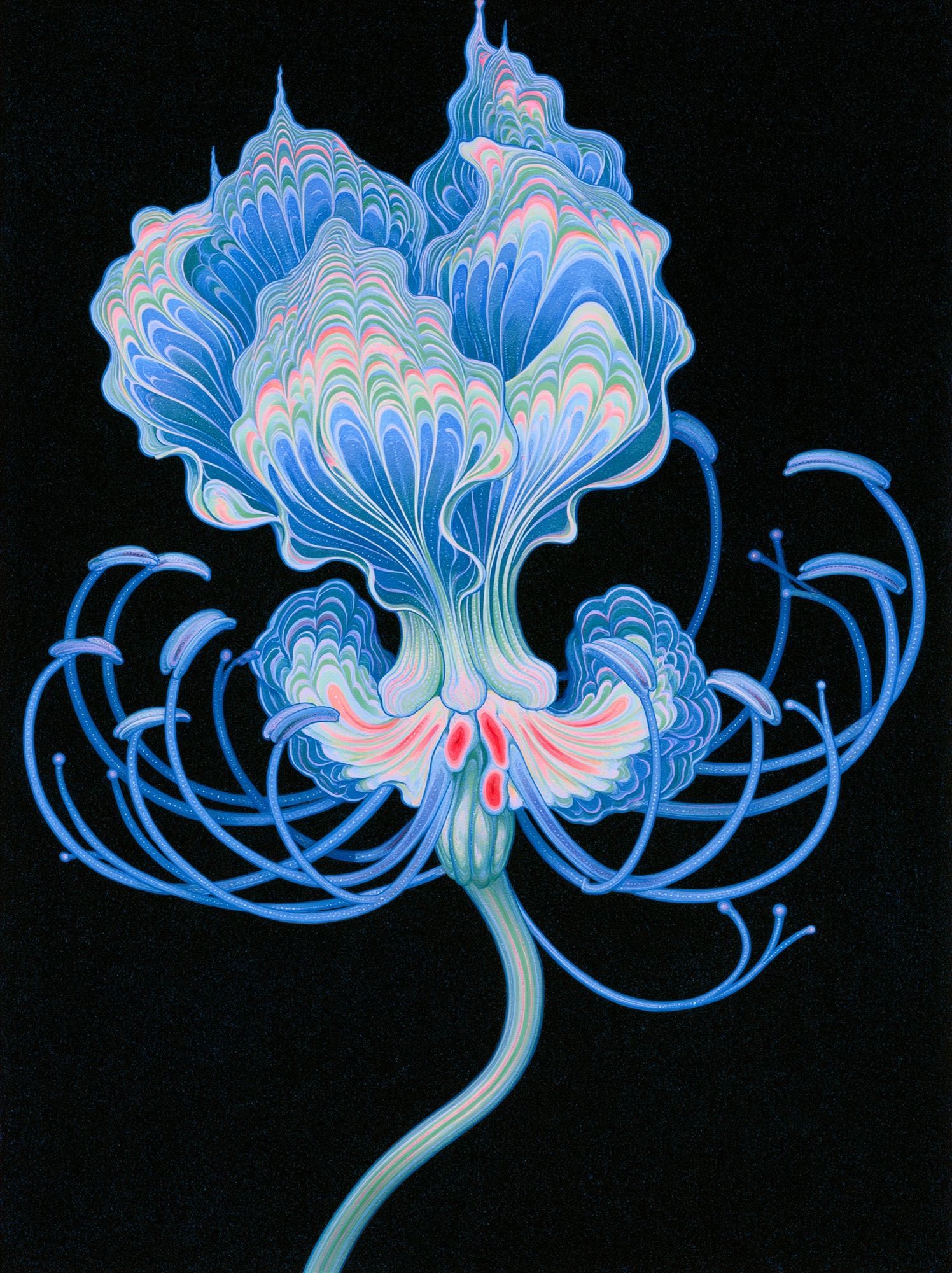 Neon Bloom Abstract Print. poster detail