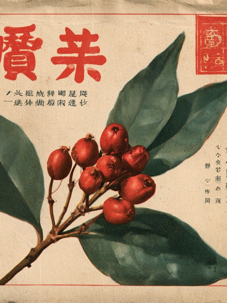 Vintage Botanical Berry Print. poster — botanical art