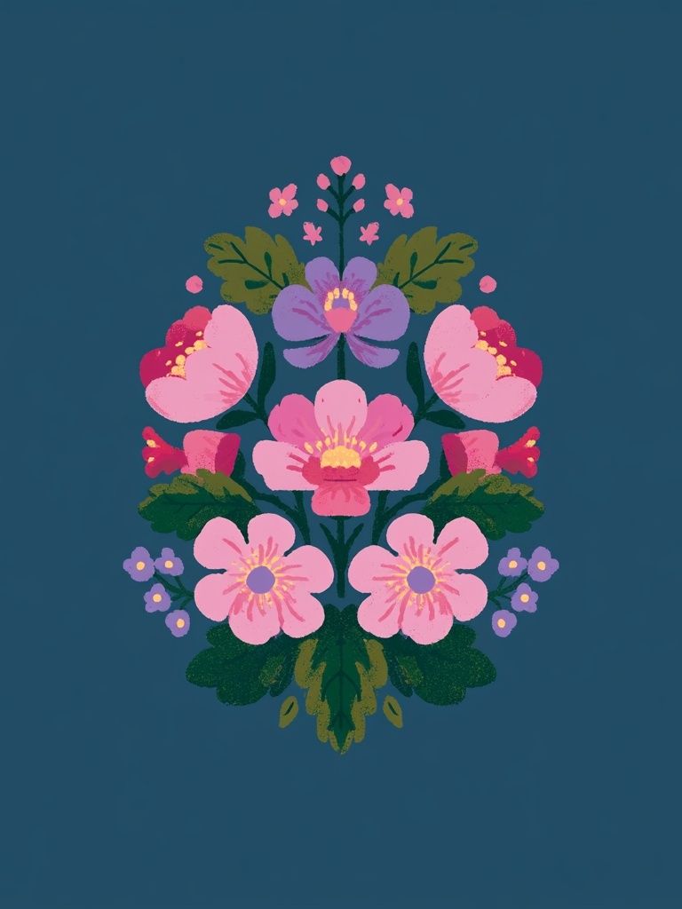 Floral Bouquet Illustration Poster. poster — botanical art