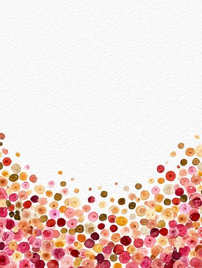 Watercolor Floral Confetti Poster. poster