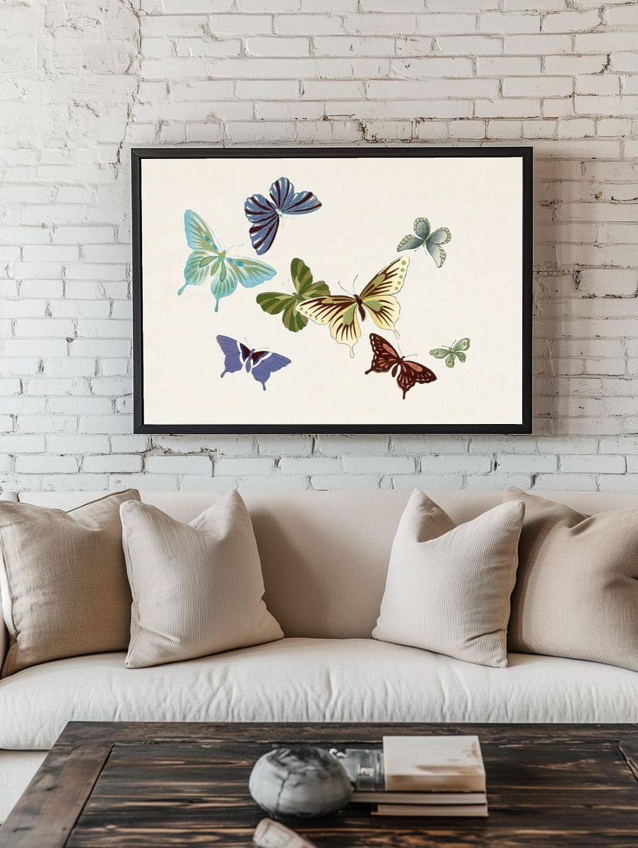 Floral Vintage Frames Poster. — room view 1