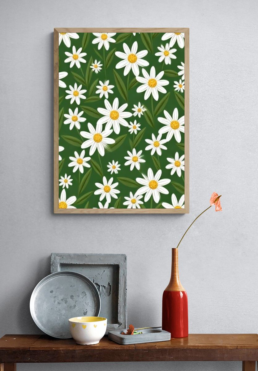 Daisy Meadow Botanical Print. — room view 3
