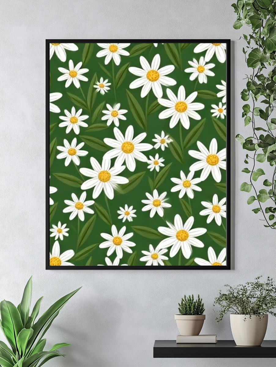 Daisy Meadow Botanical Print. — room view 4