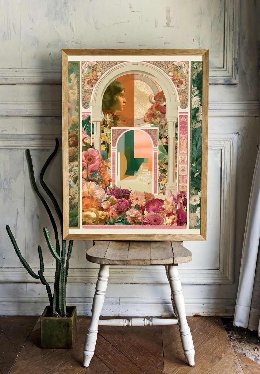 Botanical Arch Collage Print. — room view 1