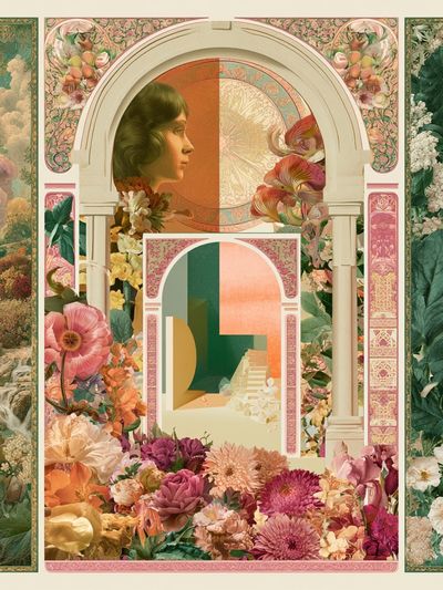 Botanical Arch Collage Print. poster print