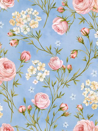 Pastel Floral Garden Botanical Poster. poster