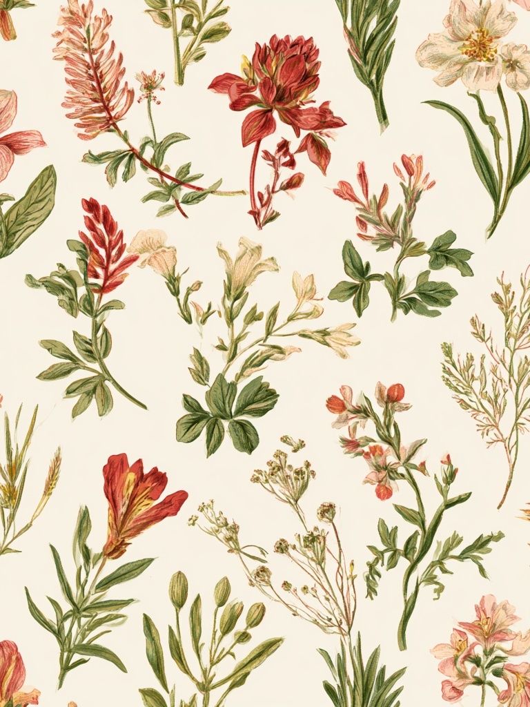 Wildflower Botanical Print. poster detail