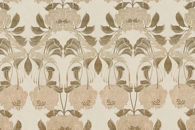 Silk Art Nouveau Design (1900). poster — botanical art