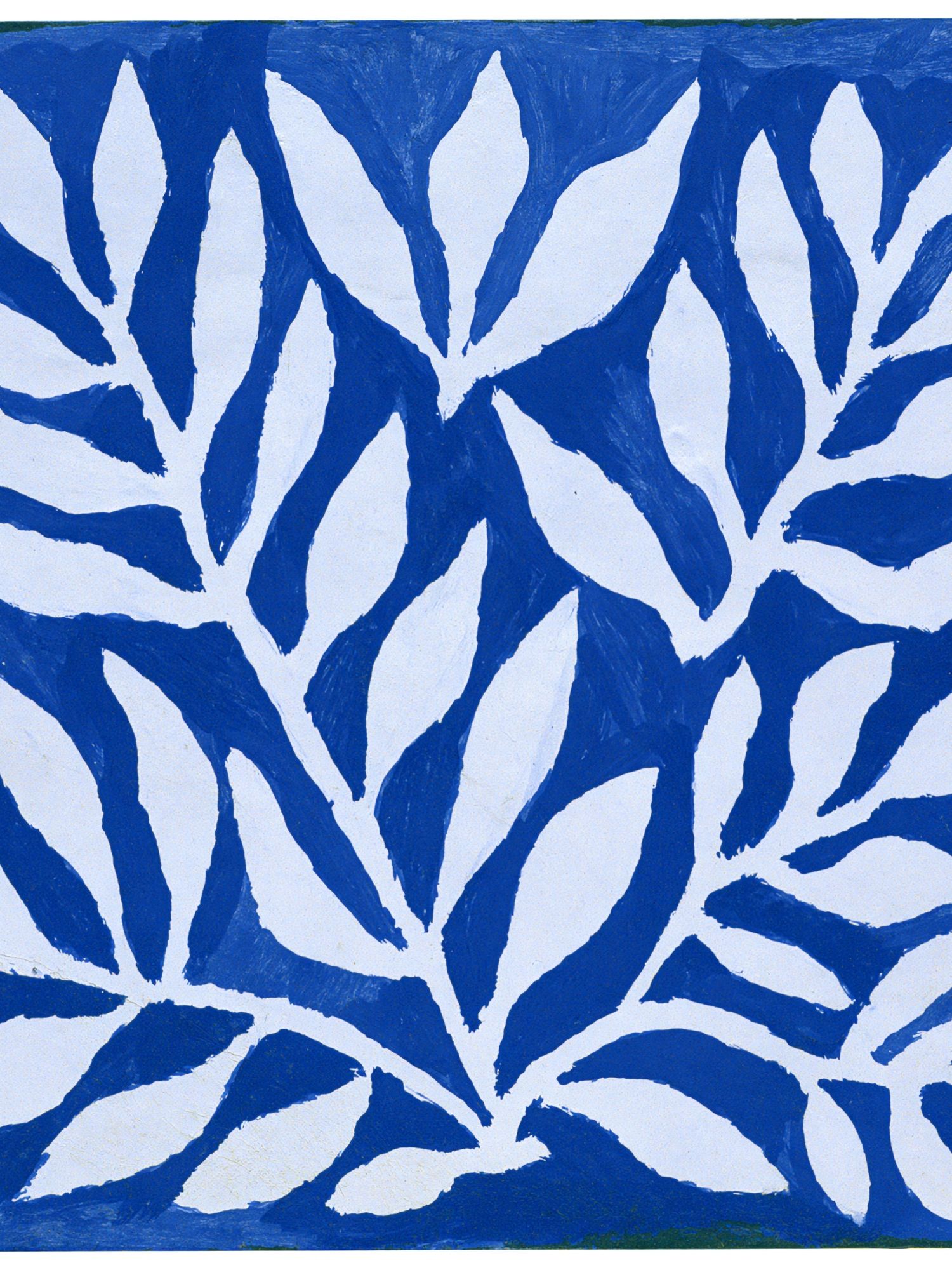 Blue Leaf Pattern Poster. poster — botanical art