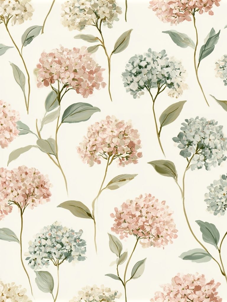 Hydrangea Bloom Botanical Print. poster detail