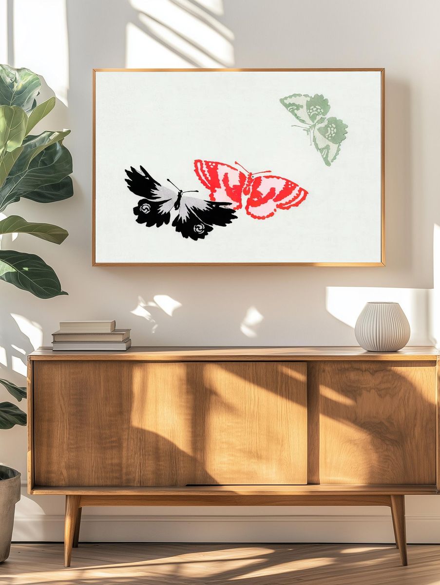 Vintage palm tree illustration. Digitally. — room view 3