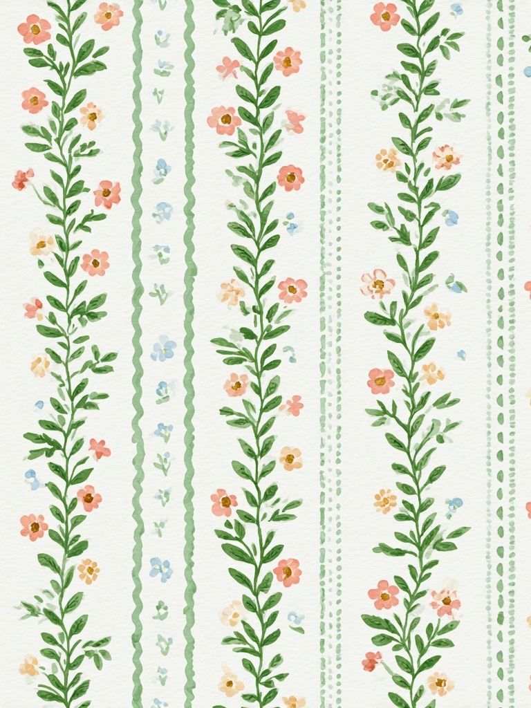 Floral Vine Watercolor Print. poster detail