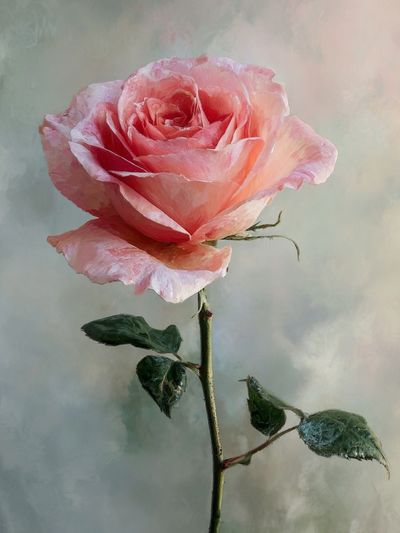 Pink Rose Watercolor Poster. poster print
