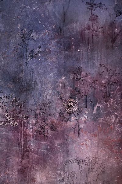 Old grungy floral background texture. poster print