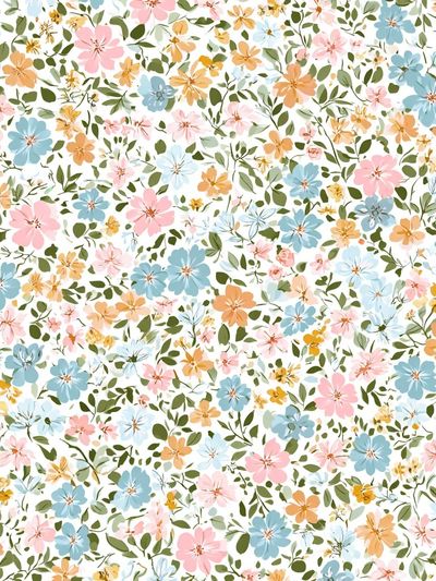 Pastel Wildflower Botanical Print. poster print