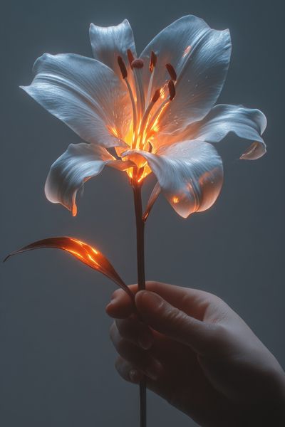 Glowing Lily Fine-Art Print. poster
