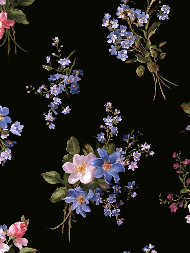 Floral Bouquet Pattern Print. poster — botanical art