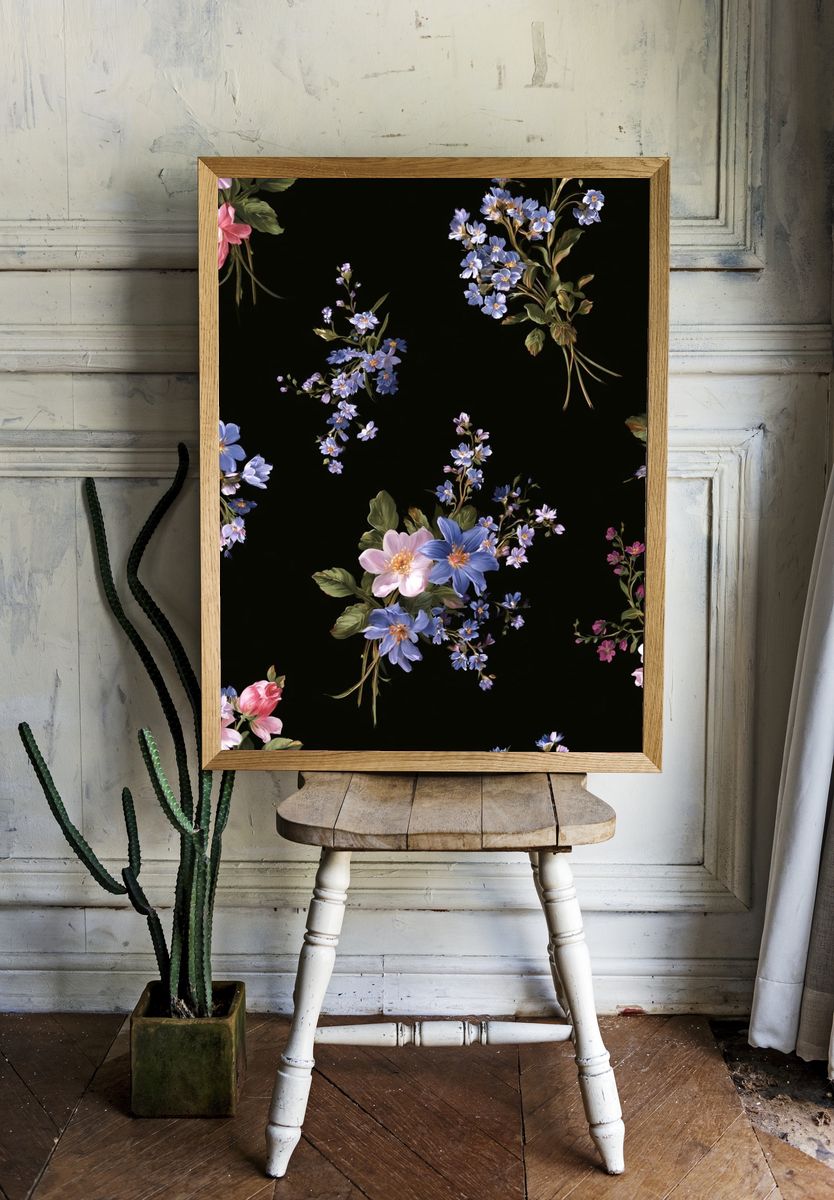 Floral Bouquet Pattern Print. room preview