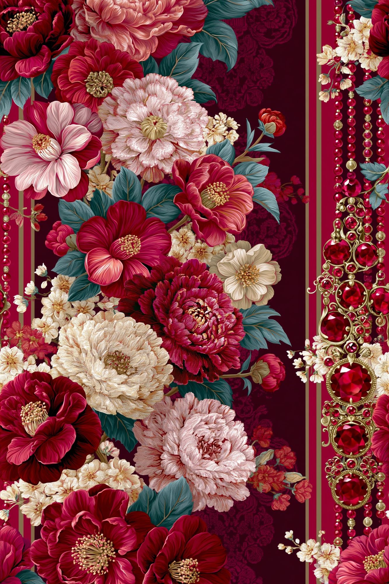 Velvet Floral Jewel Poster. poster — botanical art