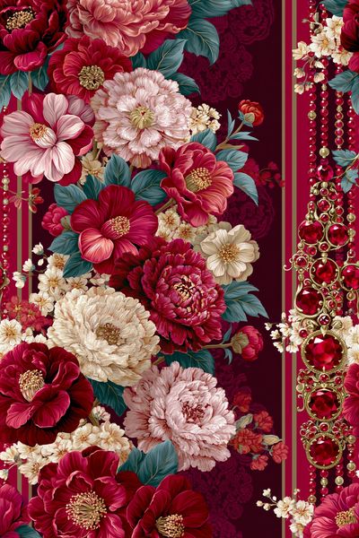 Velvet Floral Jewel Poster. poster