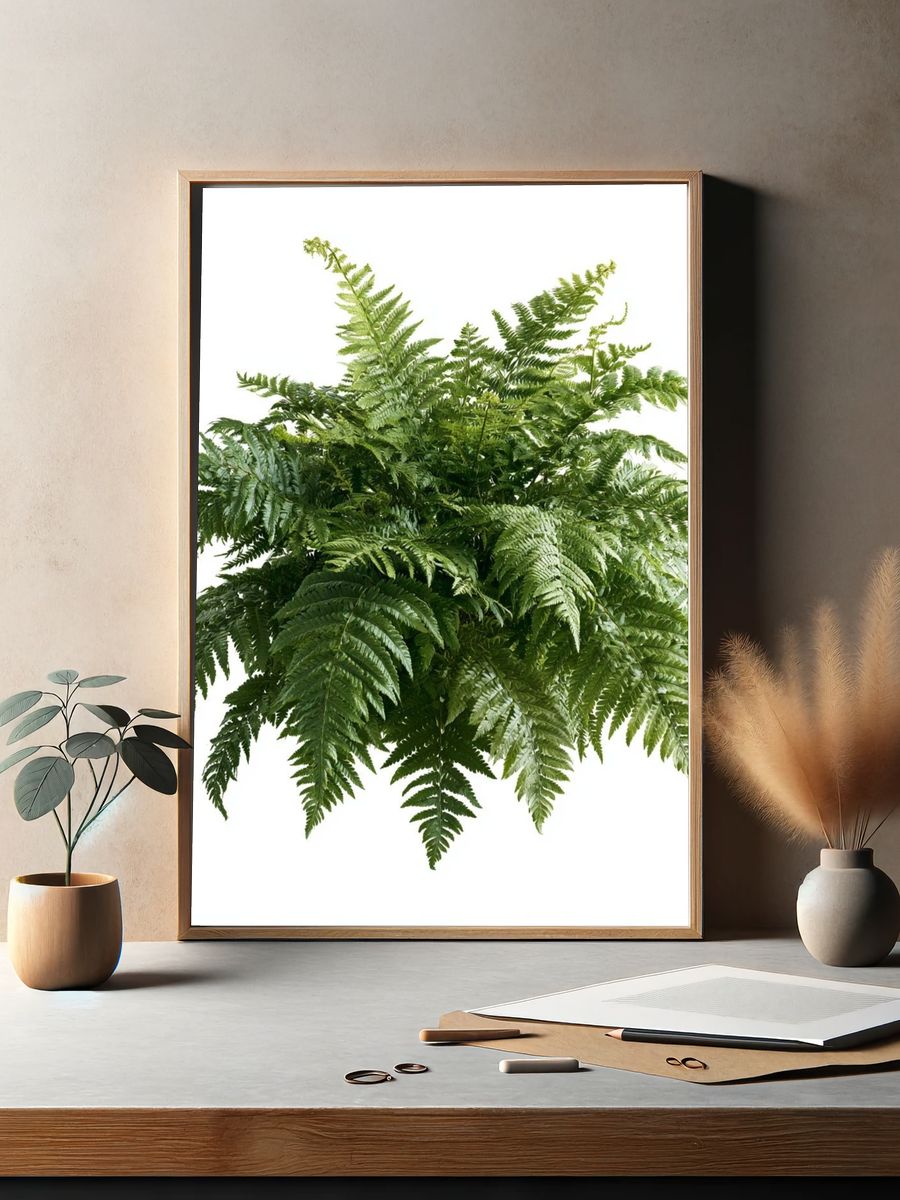 Lush Fern Botanical Print. — room view 2