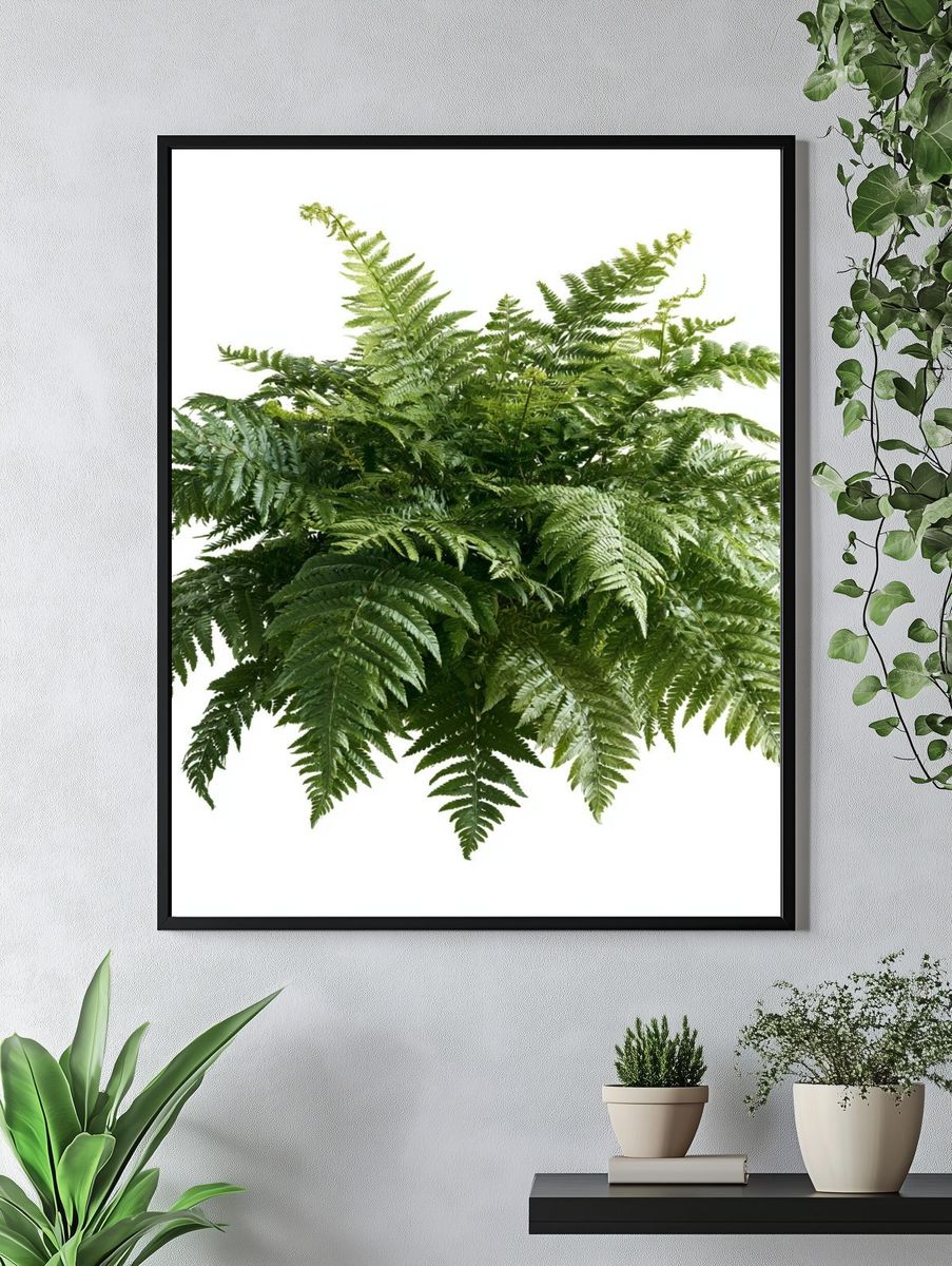 Lush Fern Botanical Print. — room view 4
