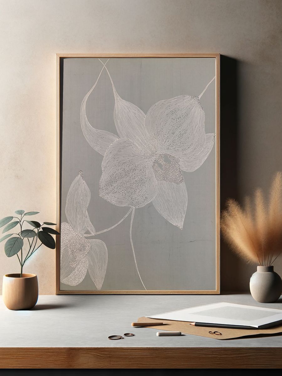 Botanical Linework Print. — room view 2