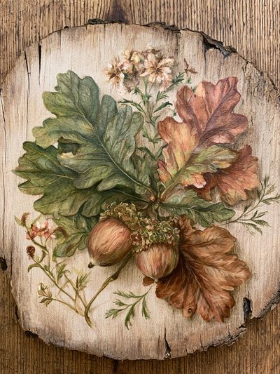 Oak Leaf Botanical Print.