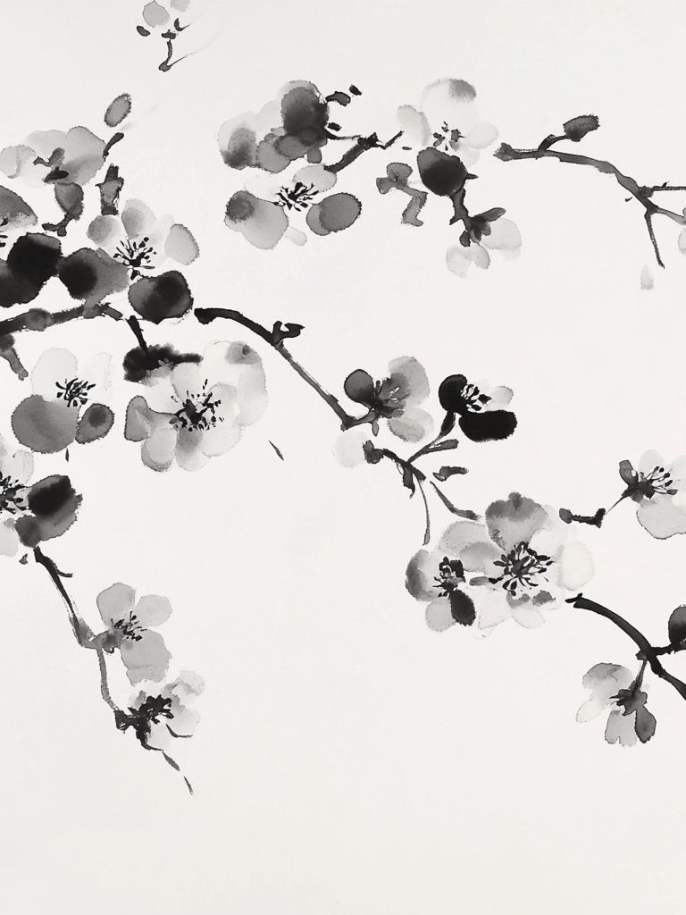 Cherry Blossom Ink Poster. poster detail