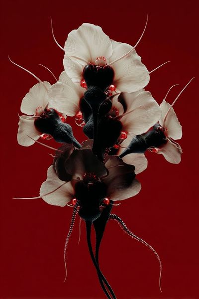 Surreal Orchid Bloom Print. poster print