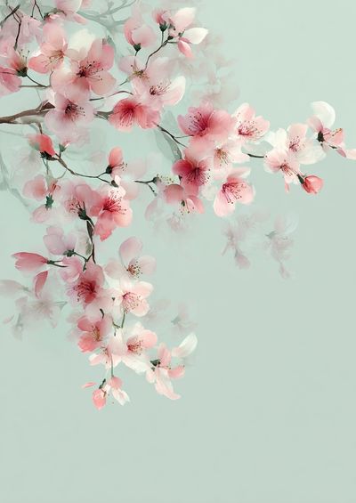 Cherry Blossom Watercolor Print. poster print