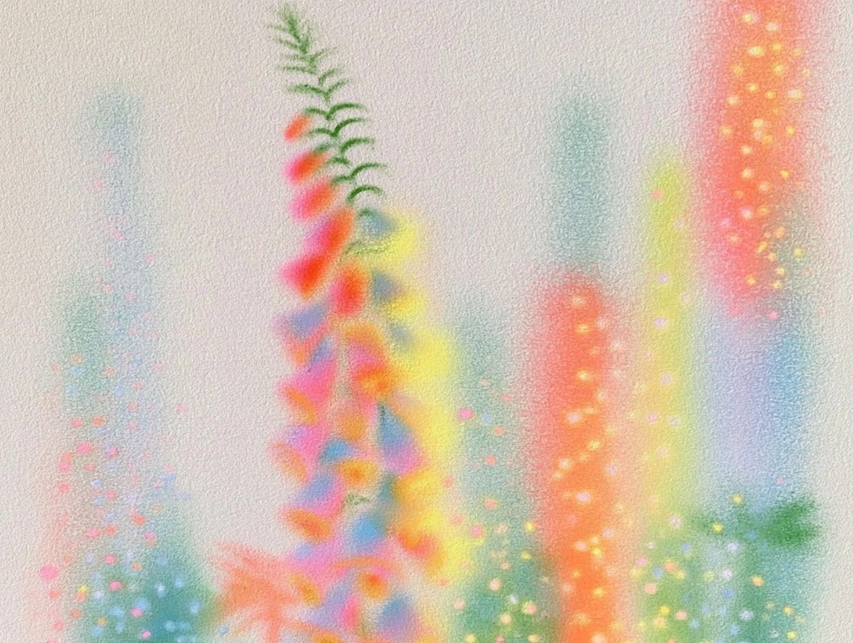 Dreamy Floral Glow Illustration Poster. poster detail