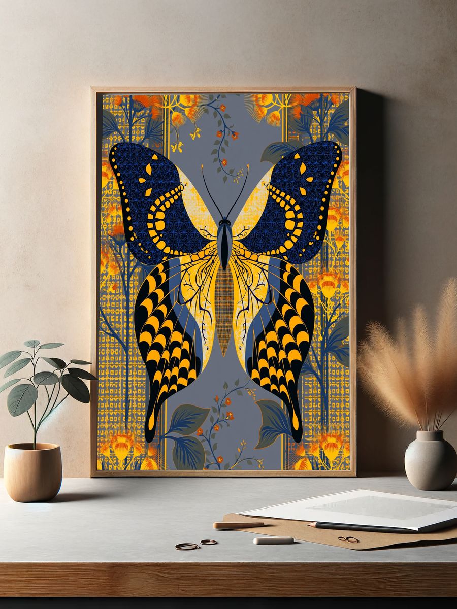 Art Nouveau Butterfly Poster. — room view 2